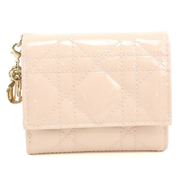 中古 ディオール 三つ折り財布 三折財布 コンパクト レディース ブランド Dior レディディオール ロータスウォレット S0181OVRB_M51U ピンク USDCD116579011
