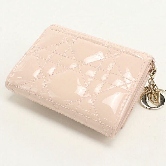 中古 ディオール 三つ折り財布 三折財布 コンパクト レディース ブランド Dior レディディオール ロータスウォレット S0181OVRB_M51U ピンク USDCD116579011