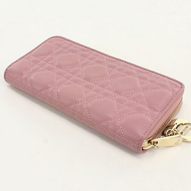 中古 ディオール 長財布ラウンドファスナー レディース ブランド Dior レディディオール ヴォワヤジュール S0007ONMJ ピンク USDCD116827011