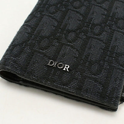 中古 ディオール 二つ折り財布 二折財布 コンパクト メンズ ブランド Dior ディオールオブリーク  2ESBC319YSE_H03E ブラック USDCD117059011