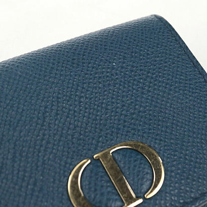 中古 ディオール 三つ折り財布 三折財布 コンパクト レディース ブランド Dior 30 モンテーニュ  ブルー USDCD117130011