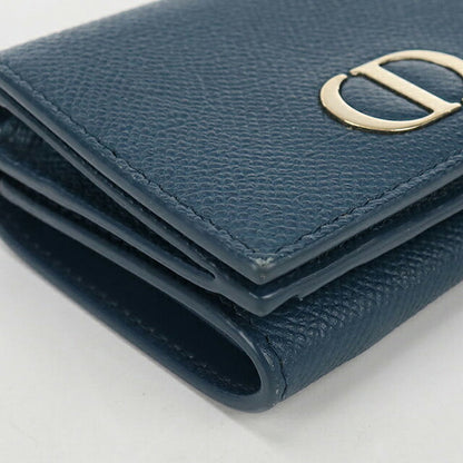 中古 ディオール 三つ折り財布 三折財布 コンパクト レディース ブランド Dior 30 モンテーニュ  ブルー USDCD117130011