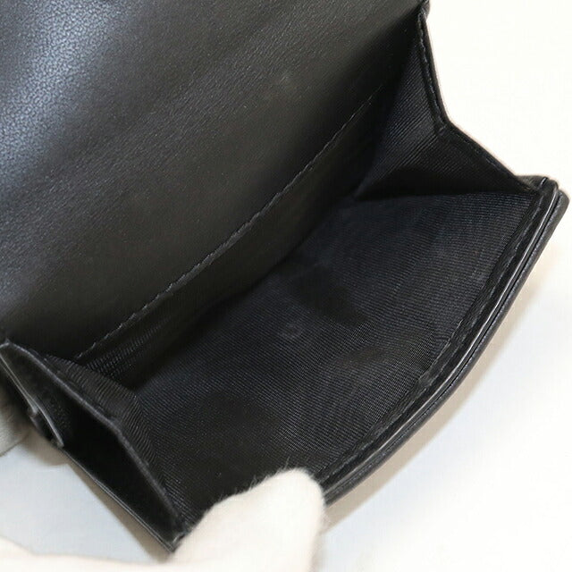 中古 ディオール 三つ折り財布 三折財布 コンパクト レディース ブランド Dior レディディオール ロータス ウォレット S0181ONMJ_M900 ブラック USDCD117444011