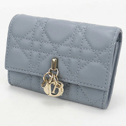 中古 ディオール 小銭入れ レディース ブランド Dior マイ ディオール グリシン ウォレット ブルー USDCD117544011