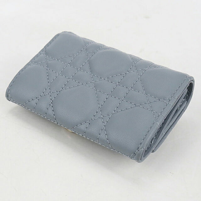 中古 ディオール 小銭入れ レディース ブランド Dior マイ ディオール グリシン ウォレット ブルー USDCD117544011
