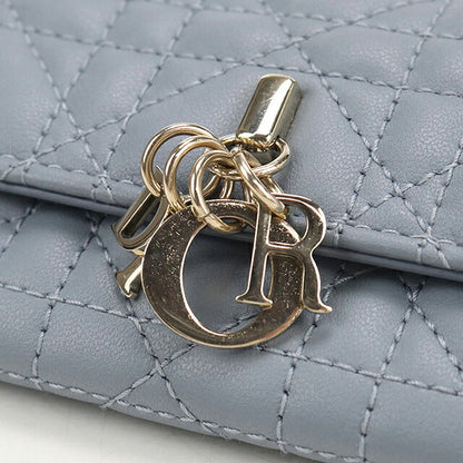 中古 ディオール 小銭入れ レディース ブランド Dior マイ ディオール グリシン ウォレット ブルー USDCD117544011