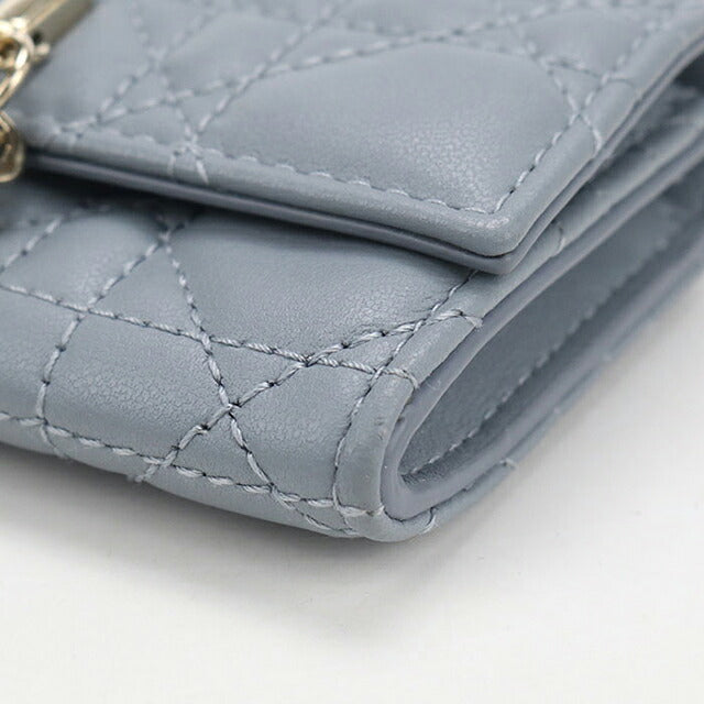 中古 ディオール 小銭入れ レディース ブランド Dior マイ ディオール グリシン ウォレット ブルー USDCD117544011