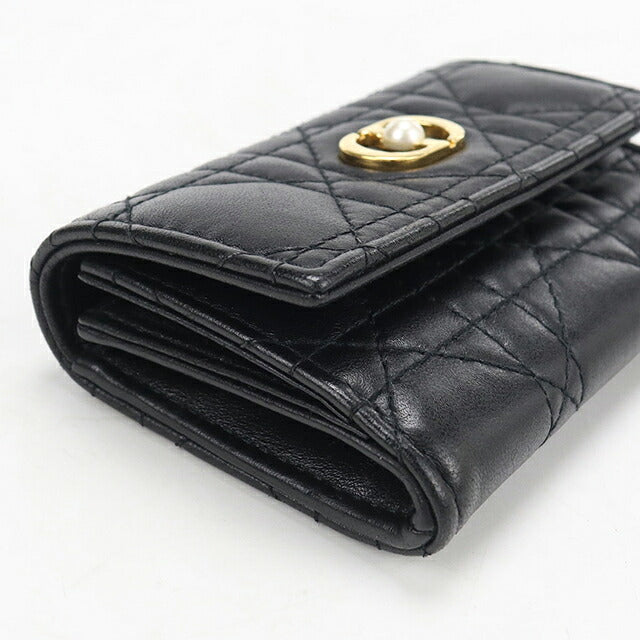 中古 ディオール 小銭入れ レディース ブランド Dior ディオール ジョリー グリシン ウォレット S3102UNJB_M900 ブラック USDCD117556011