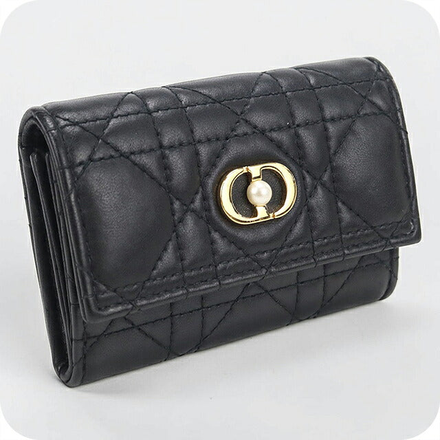 中古 ディオール 小銭入れ レディース ブランド Dior ディオール ジョリー グリシン ウォレット S3102UNJB_M900 ブラック USDCD117556011