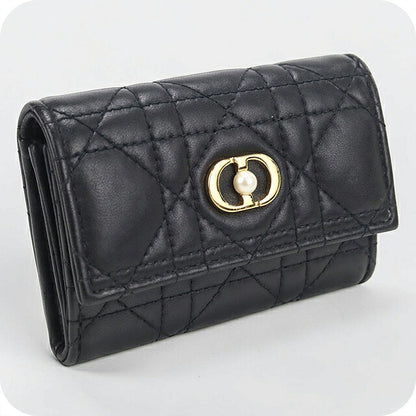 中古 ディオール 小銭入れ レディース ブランド Dior ディオール ジョリー グリシン ウォレット S3102UNJB_M900 ブラック USDCD117556011
