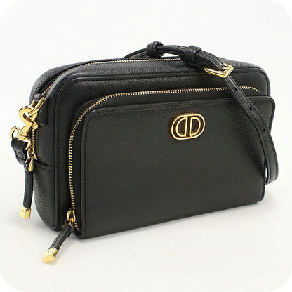 二手 Dior 斜挎单肩包女装品牌 Dior Dior Caro 双袋皮革 S7431UBAE 黑色 USDCD117622011
