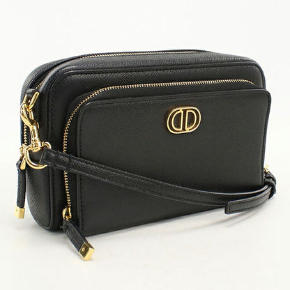 二手 Dior 斜挎单肩包女装品牌 Dior Dior Caro 双袋皮革 S7431UBAE 黑色 USDCD117622011