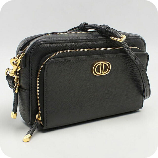 二手 Dior 斜挎单肩包女装品牌 Dior Dior Caro 双袋皮革 S7431UBAE 黑色 USDCD117622011