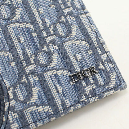 中古 ディオール 二つ折り財布 二折財布 コンパクト メンズ ブランド Dior サドル  2ADBC306YKS ネイビー USDCD117633011