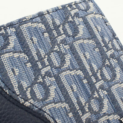 中古 ディオール 二つ折り財布 二折財布 コンパクト メンズ ブランド Dior サドル  2ADBC306YKS ネイビー USDCD117633011
