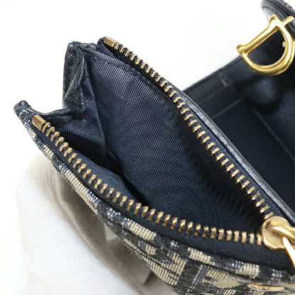 中古 ディオール 三つ折り財布 三折財布 コンパクト レディース ブランド Dior サドル Lotus ウォレット S5652CTZQ_M928 ネイビー USDCD117839011