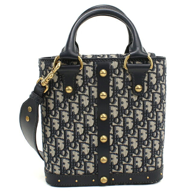 中古 ディオール ハンドバッグ レディース ブランド Dior ディオール オブリーク ２WAY ネイビー USDCD117872011