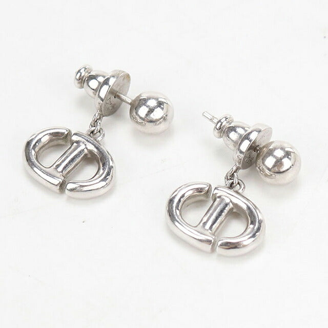 中古 ディオール ピアス レディース ブランド Dior  CD NAVY シルバー アクセサリー USDCD118236011