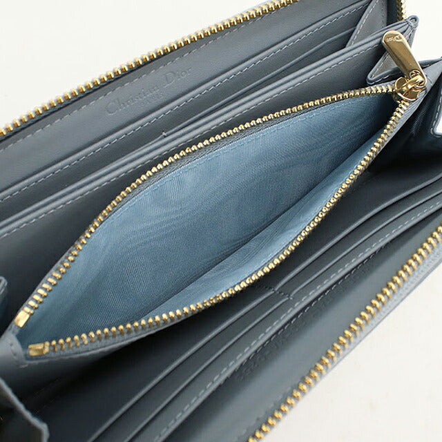 二手 Dior 长钱包圆形拉链女士品牌 Dior Voyageur S0007ONMJ 蓝色 USDCD118276011