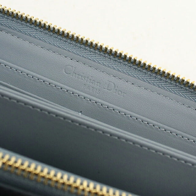 二手 Dior 长钱包圆形拉链女士品牌 Dior Voyageur S0007ONMJ 蓝色 USDCD118276011