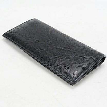 中古 ディオール 長財布二折 メンズ ブランド Dior ディオールオブリークギャラクシー 二つ折りロングウォレット ブラック USDCD118382011