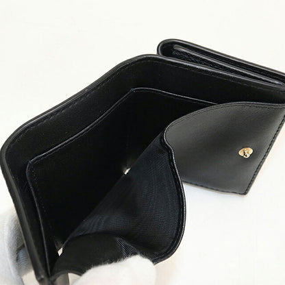 中古 ディオール 三つ折り財布 三折財布 コンパクト レディース ブランド Dior 30モンテーニュ  ブラック USDCD118434011