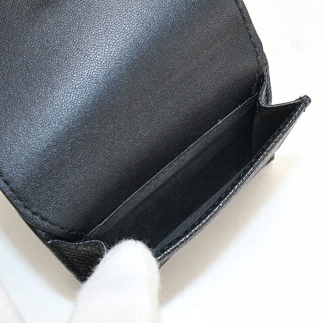 中古 ディオール 三つ折り財布 三折財布 コンパクト レディース ブランド Dior 30モンテーニュ  ブラック USDCD118434011