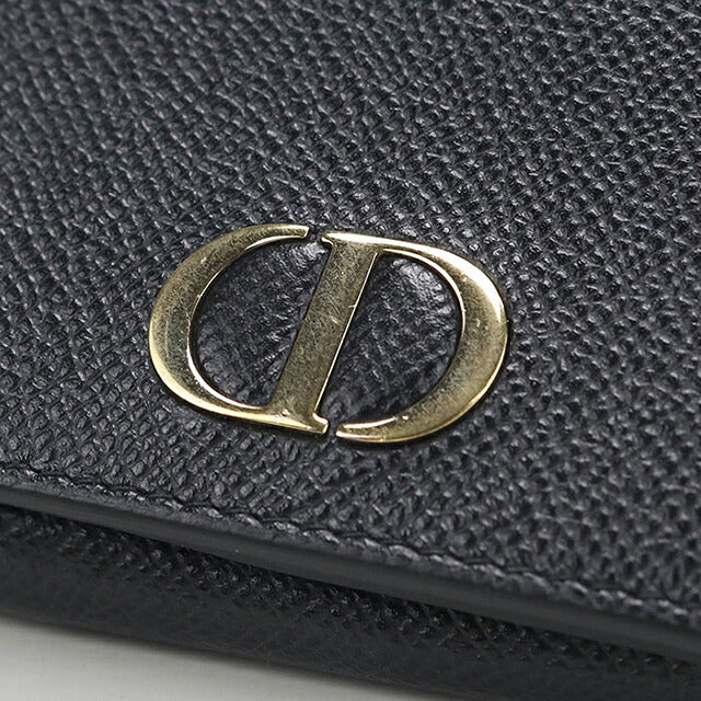 中古 ディオール 三つ折り財布 三折財布 コンパクト レディース ブランド Dior 30モンテーニュ  ブラック USDCD118434011