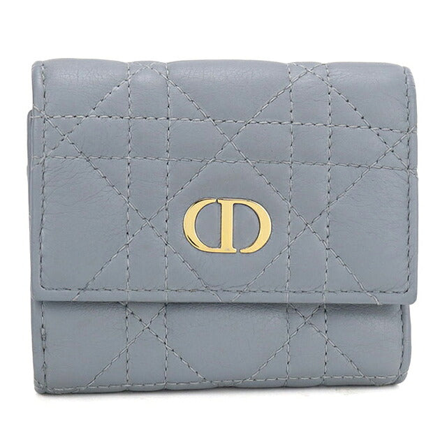 Used Dior Trifold Wallet Trifold Wallet Compact Ladies Brand Dior Dior Calo Hibiscus Wallet S5209UWHC Blue USDCD118453011
