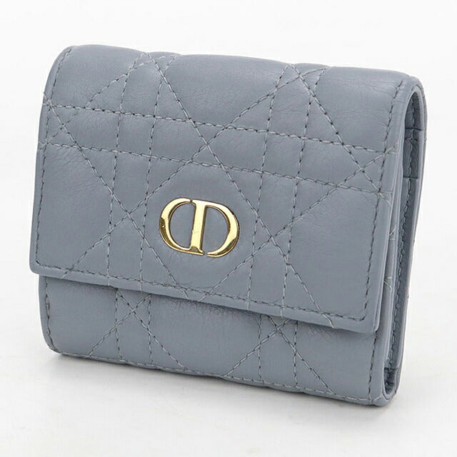 Used Dior Trifold Wallet Trifold Wallet Compact Ladies Brand Dior Dior Calo Hibiscus Wallet S5209UWHC Blue USDCD118453011