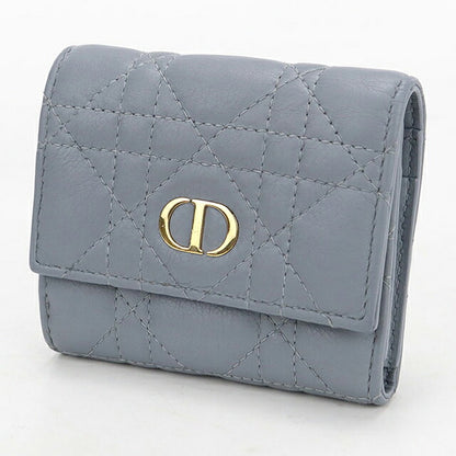 Used Dior Trifold Wallet Trifold Wallet Compact Ladies Brand Dior Dior Calo Hibiscus Wallet S5209UWHC Blue USDCD118453011