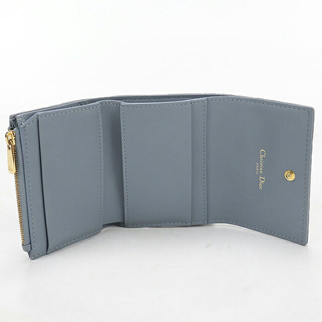 Used Dior Trifold Wallet Trifold Wallet Compact Ladies Brand Dior Dior Calo Hibiscus Wallet S5209UWHC Blue USDCD118453011