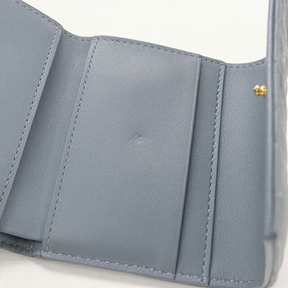 Used Dior Trifold Wallet Trifold Wallet Compact Ladies Brand Dior Dior Calo Hibiscus Wallet S5209UWHC Blue USDCD118453011