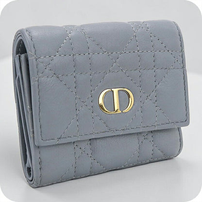 Used Dior Trifold Wallet Trifold Wallet Compact Ladies Brand Dior Dior Calo Hibiscus Wallet S5209UWHC Blue USDCD118453011