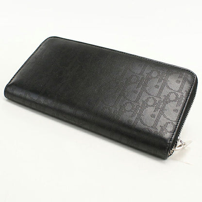 中古 ディオール 長財布ラウンドファスナー メンズ ブランド Dior ディオールオブリーク ギャラクシー  ブラック USDCD118552011