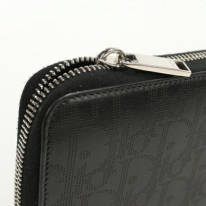 中古 ディオール 長財布ラウンドファスナー メンズ ブランド Dior ディオールオブリーク ギャラクシー  ブラック USDCD118552011