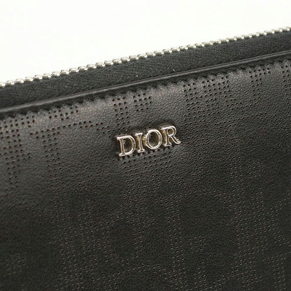 中古 ディオール 長財布ラウンドファスナー メンズ ブランド Dior ディオールオブリーク ギャラクシー  ブラック USDCD118552011