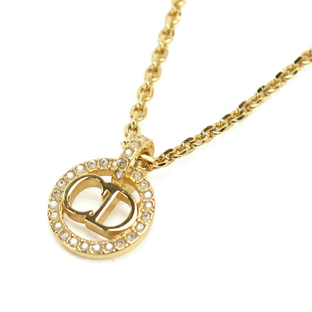 中古 ディオール ネックレス レディース ブランド Dior  ラインストーン ゴールド アクセサリー USDCD118557011