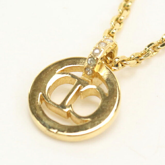 中古 ディオール ネックレス レディース ブランド Dior  ラインストーン ゴールド アクセサリー USDCD118557011