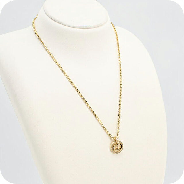 中古 ディオール ネックレス レディース ブランド Dior  ラインストーン ゴールド アクセサリー USDCD118557011