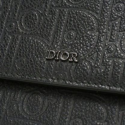 中古 ディオール 長財布二折 メンズ ブランド Dior ディオール グラビティ ロング フラップウォレット 2ESBC328FLG_H00N ブラック USDCD119016011