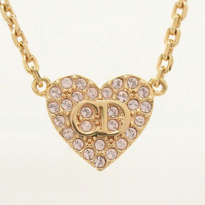 中古 ディオール ネックレス レディース ブランド Dior  ラインストーン ハート ゴールド アクセサリー USDCD119023011