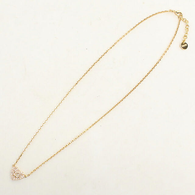 中古 ディオール ネックレス レディース ブランド Dior  ラインストーン ハート ゴールド アクセサリー USDCD119023011