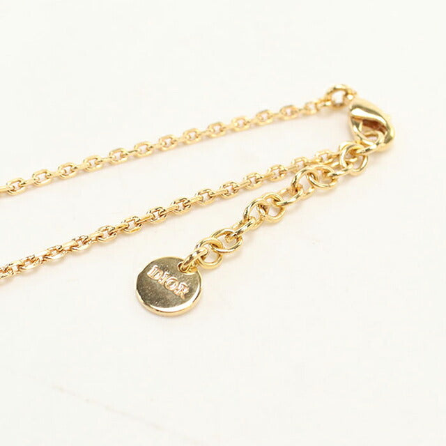中古 ディオール ネックレス レディース ブランド Dior  ラインストーン ハート ゴールド アクセサリー USDCD119023011
