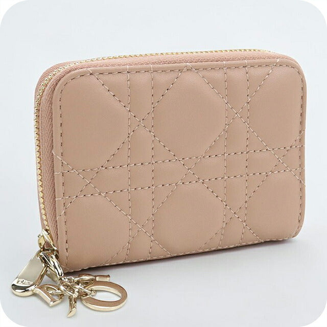 中古 ディオール 小銭入れ レディース ブランド Dior レディディオール ジップコインパース ベージュ USDCD119347011
