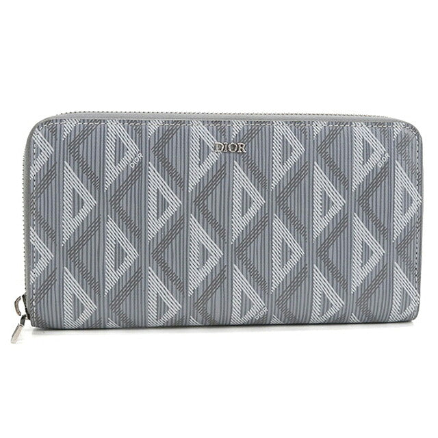 中古 ディオール 長財布ラウンドファスナー メンズ ブランド Dior CDダイヤモンド  2ESBC252DCO グレー USDCD119458011