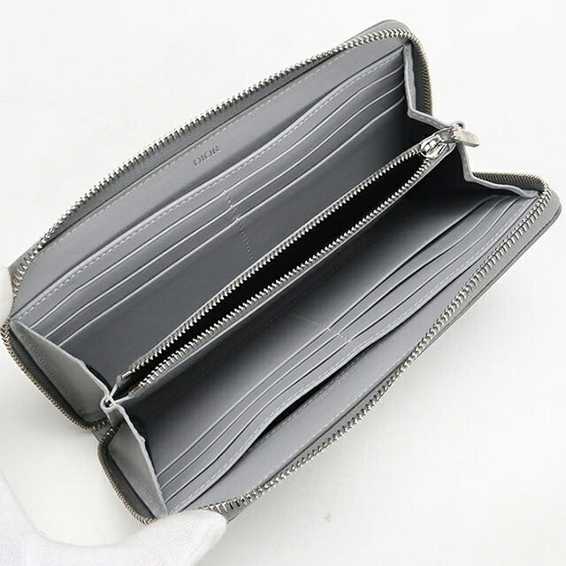 中古 ディオール 長財布ラウンドファスナー メンズ ブランド Dior CDダイヤモンド  2ESBC252DCO グレー USDCD119458011