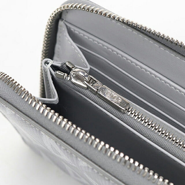 中古 ディオール 長財布ラウンドファスナー メンズ ブランド Dior CDダイヤモンド  2ESBC252DCO グレー USDCD119458011