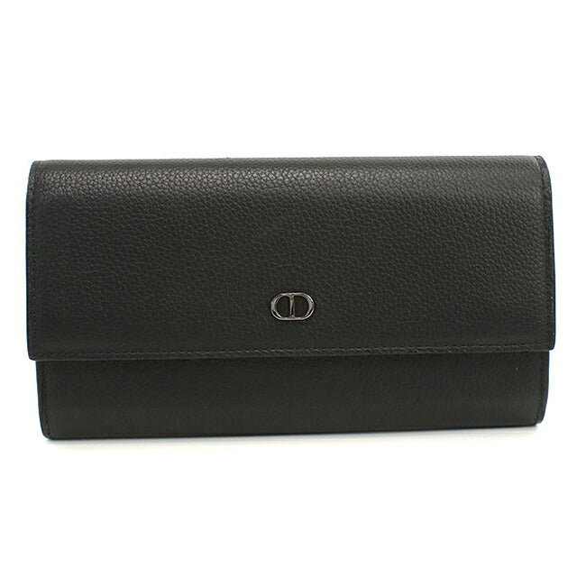中古 ディオール 長財布二折 メンズ ブランド Dior CD Icon ロング フラップウォレット 2ICBC348IDC ブラック USDCD119547011