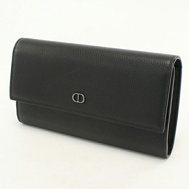 中古 ディオール 長財布二折 メンズ ブランド Dior CD Icon ロング フラップウォレット 2ICBC348IDC ブラック USDCD119547011